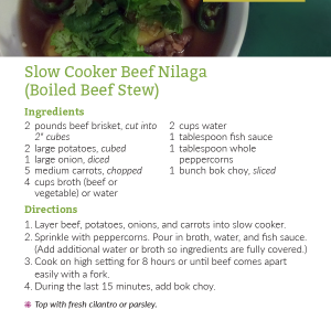 Slow Cooker Beef Nilaga (Boiled Beef Stew) Recipe Card
