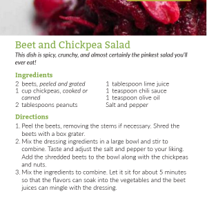 Beet and Chickpea Salad Recipe Card