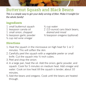 Butternut Squash and Black Beans