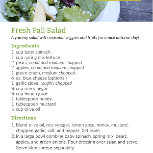 Fresh Fall Salad Recipe Card
