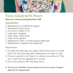 Tuna Salad with Pears Recipe Card