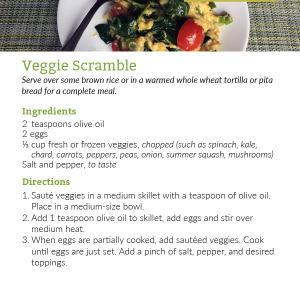 Veggie Scramble Recipe Card