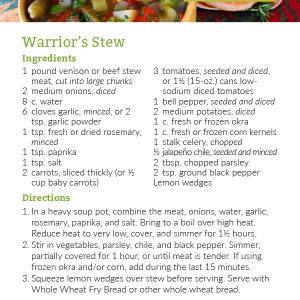 Warrior's Stew Recipe Card